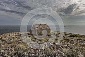 Small church near sea