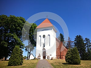Small church in Poland, Marszewo village photo