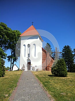 Small church in Poland, Marszewo village photo