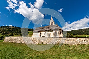Small Church of San Vito in Braies Valley - Trentino Alto Adige Italy