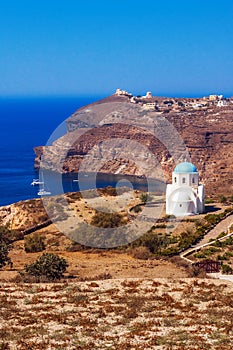 Small church in southern Santorini