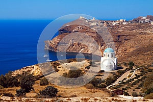 Small church in southern Santorini