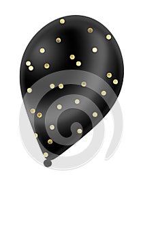 Small Circle gold patterns on black baloon vector illustrations