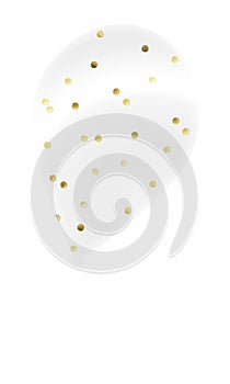 Small Circle gold patterns on white transparent balloon vector illustrations