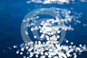 Small circular reflections on the sea surface