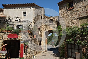 A small city in mountains called Castelnou, France