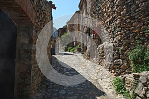 A small city in mountains called Castelnou, France