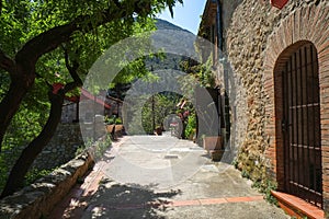 A small city in mountains called Castelnou, France