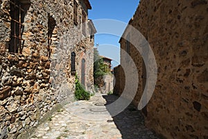 A small city in mountains called Castelnou, France