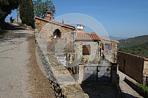 A small city in mountains called Castelnou, France