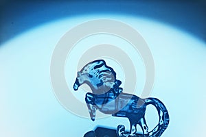 Small clearplastic horse