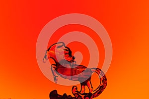 Small clearplastic horse