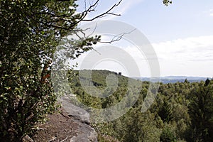 Small cliff top of hill.