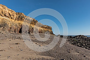 Small cliffs on la Pointe du Payre in Vendee France