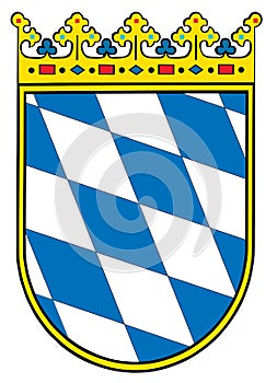 Small coat of arms of Bavaria, Germany. Bavaria emblem, shield, national symbol. photo