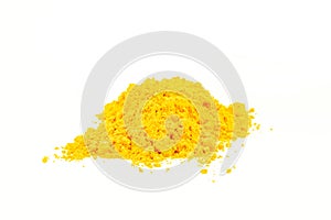 Small color powder heap yellow.