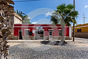 Small colorful buildings in Cape Verde