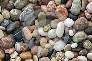 Small colorful pebbles background, simplicity, daylight, stones