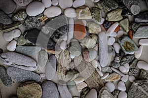 Small colorful sea pebble background