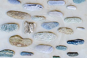 Small colorful sea pebble background