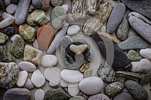Small colorful sea pebble background