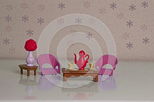 small and colorful toy furniture set