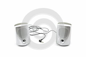 Small computer speakers.
