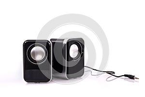 Small computer speakers.