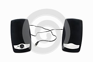 Small computer speakers.