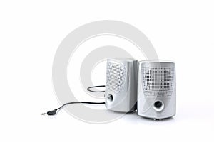 Small computer speakers.