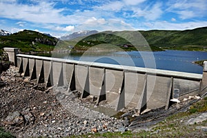 Small concrete dam in norway