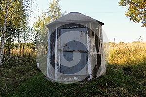 A small concrete structure for servicing the gas main