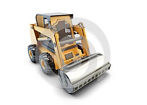 Small construction utility vehicle isolated