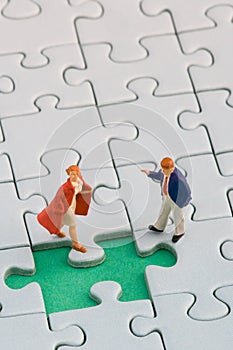 Small couple puzzle photo