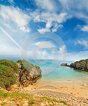 Small cove in Alghero shoreline