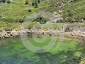 Small cove beach near Pasaia Spain