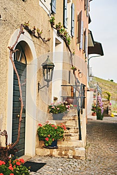 Small cozy street in Lavaux village