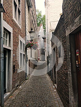 Small cozy street in Maastricht, Netherlands