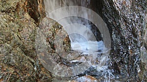 Small Creek Waterfall Amid Rocks Colfax California