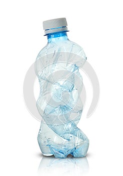 Small crushed water bottle