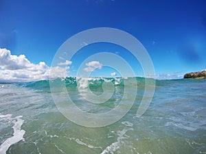 Small curling wave from the Atlantic Ocean