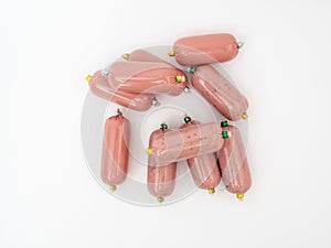 Small custard wrapper, crushed liver mousse, sachet of terrine,