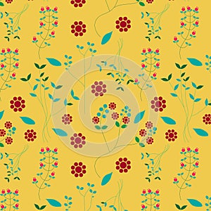 Small cute flower seamless pattern