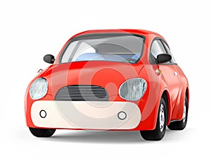 Small cute red car
