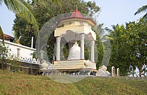 The small Dagoba in the temple, Gangarama Maha Vihara. Sri Lanka
