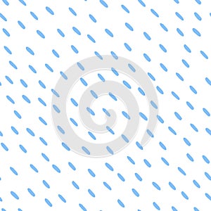 Small dash pattern. Simple Rain Background. Hand drawn Diagonal raindrop. Abstract drops geometric pattern. Vector