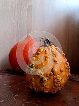 Small decoration Pumpkins. Halloween decoration Pumpkin. Halloween decorations.