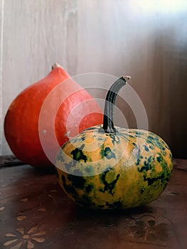 Small decoration Pumpkins. Halloween decoration Pumpkin. Halloween decorations.