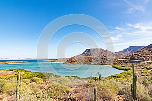 A small desert bay in the Sea of Cortez