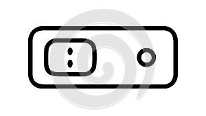 Small Device Panel Icon for Display and Interface, vector design Generative AI